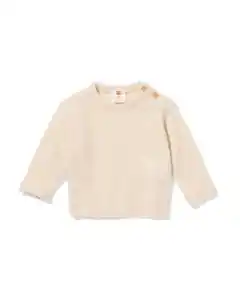 Newborn-Pullover aus Merinowolle ecru