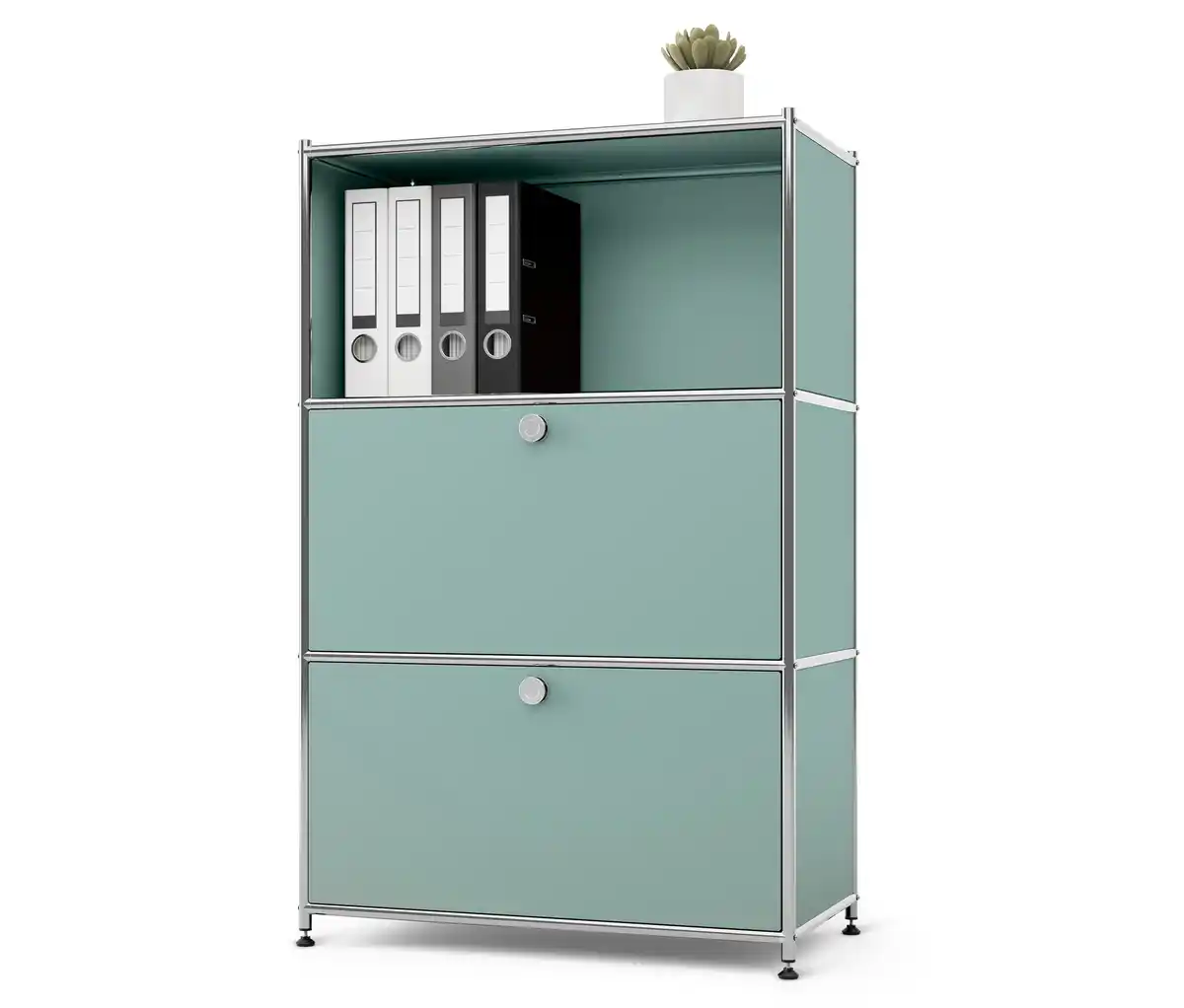 Bild 1 von Kommode Metall »CN3« mit 2 Klappenfächern, salbei