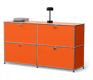 Sideboard Metall »CN3« mit 4 Klappenfächern, orange
