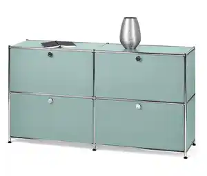 Sideboard Metall »CN3« mit 4 Klappenfächern, salbei