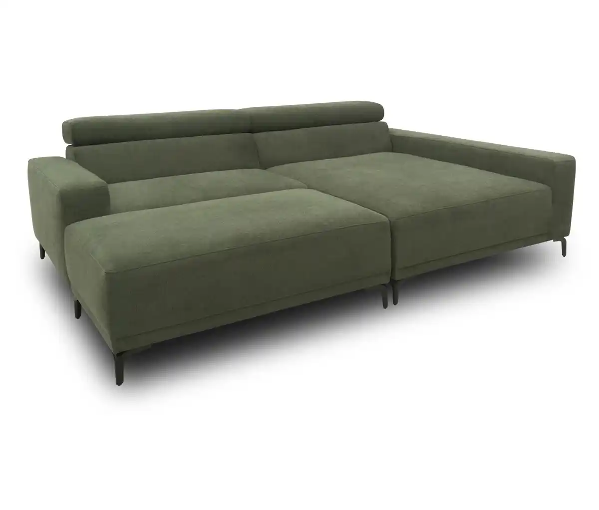 Bild 1 von DOMO Eck-Schlafsofa mit Hocker, grün rechtsbündig