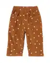 Bild 1 von Babyhose aus Kord mit Blumen braun