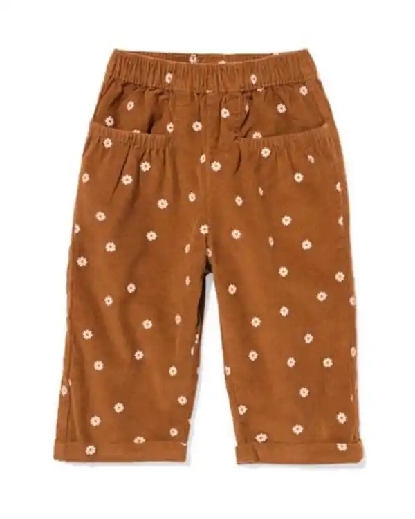 Bild 1 von Babyhose aus Kord mit Blumen braun