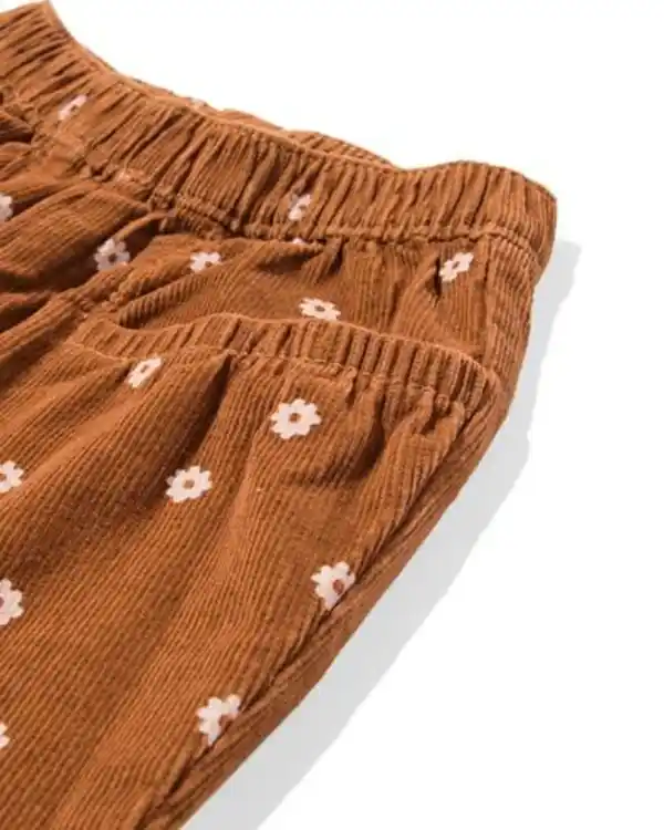 Bild 3 von Babyhose aus Kord mit Blumen braun