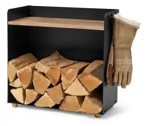 Breites Kaminholzregal mit Ablagefläche