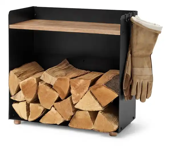 Bild 1 von Breites Kaminholzregal mit Ablagefläche