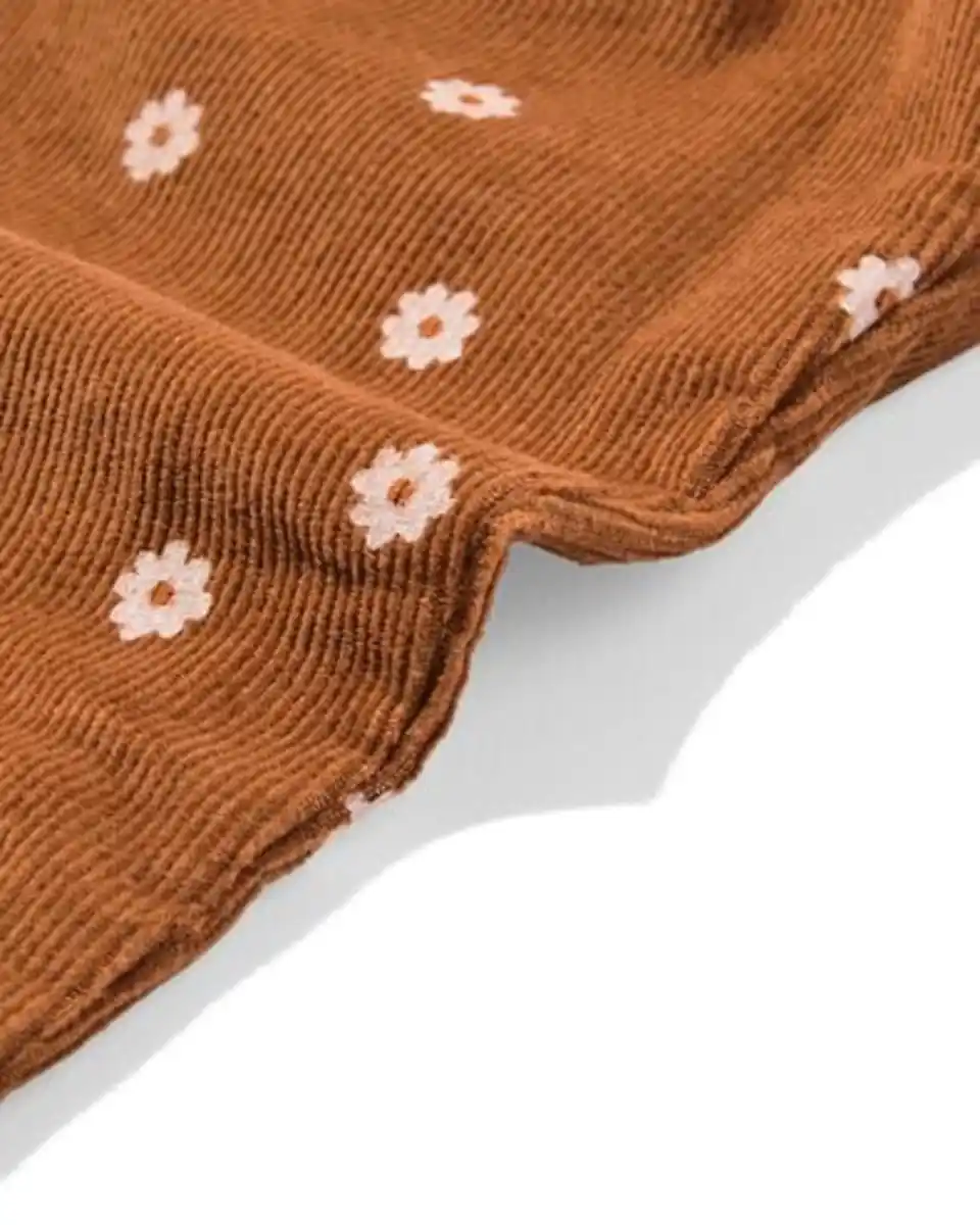 Bild 4 von Babyhose aus Kord mit Blumen braun