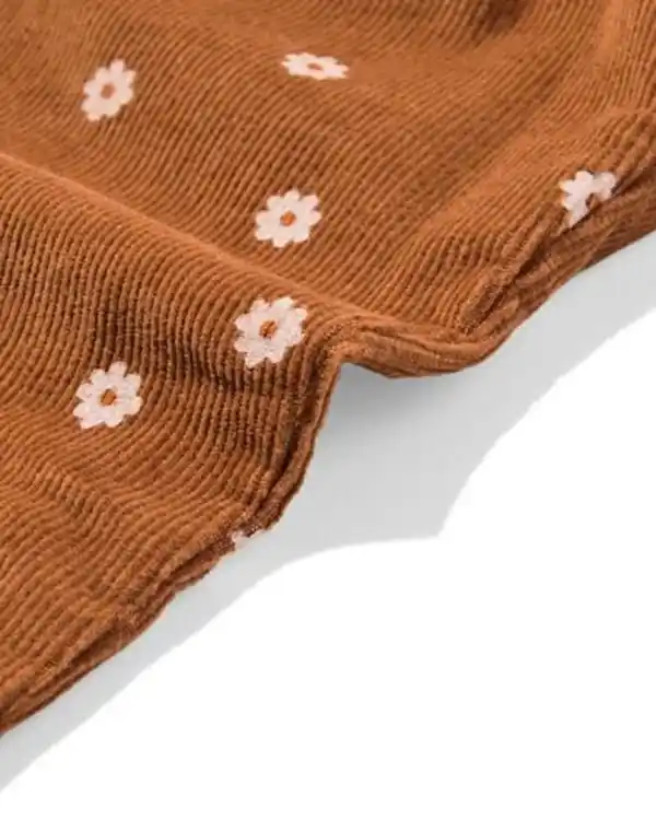 Bild 4 von Babyhose aus Kord mit Blumen braun