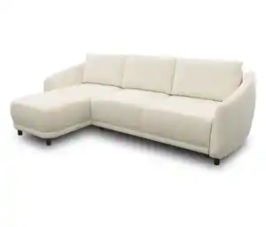 DOMO Ecksofa Longchair, linksbündig, creme