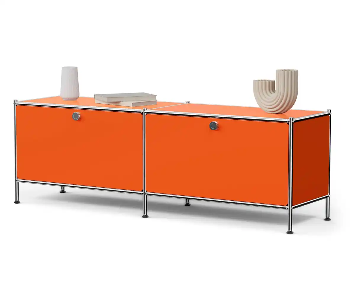 Bild 1 von Lowboard Metall »CN3« mit 2 Klappenfächern, orange