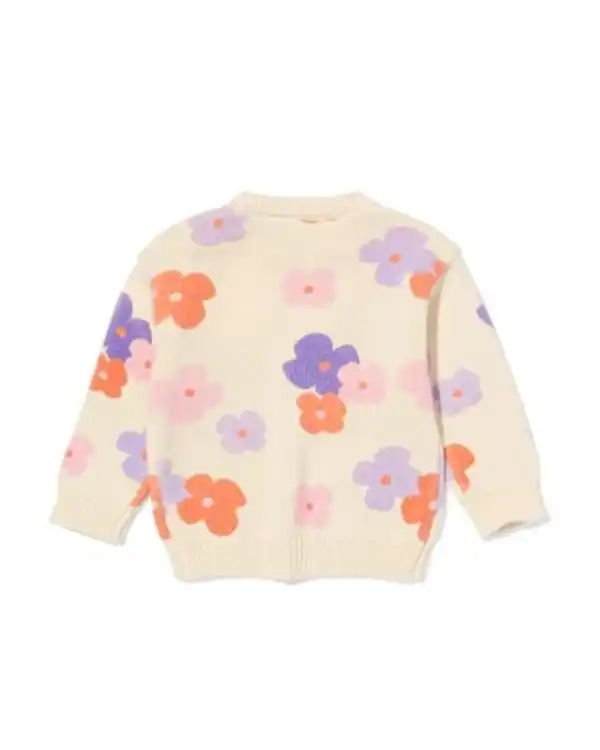 Bild 3 von Babypullover mit Blumen ecru