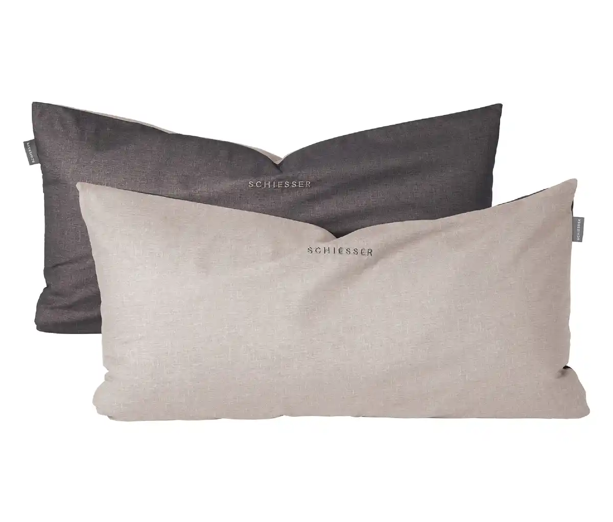Bild 1 von SCHIESSER 2 Feinbiber-Kissenbezüge »Doubleface«, grau