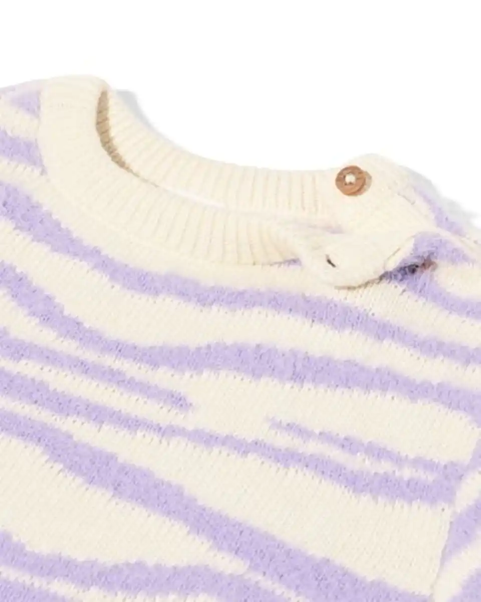 Bild 4 von Babypullover mit Zebra violett