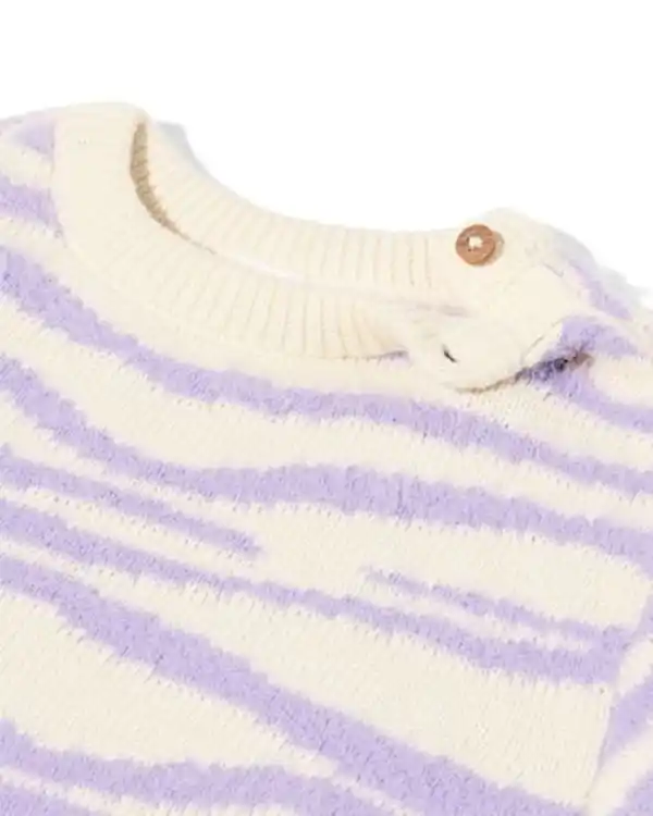 Bild 4 von Babypullover mit Zebra violett