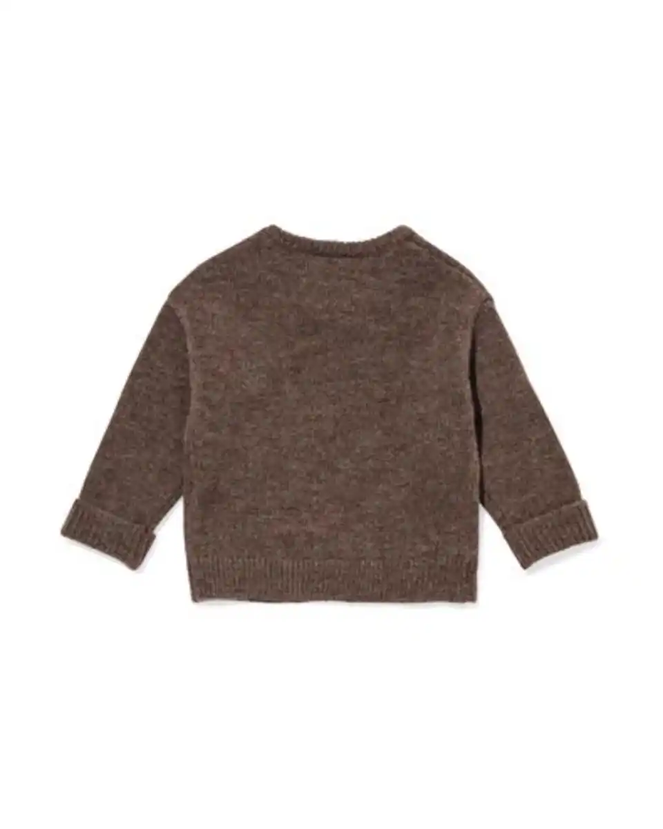 Bild 3 von Newborn-Pullover aus Merinowolle dunkelbraun