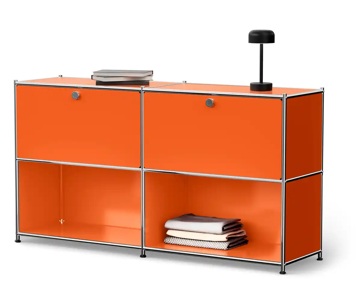 Bild 1 von Sideboard Metall »CN3« mit 2 versetzbaren Klappenfächern, orange
