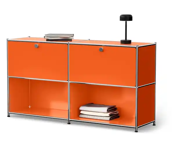Bild 1 von Sideboard Metall »CN3« mit 2 versetzbaren Klappenfächern, orange