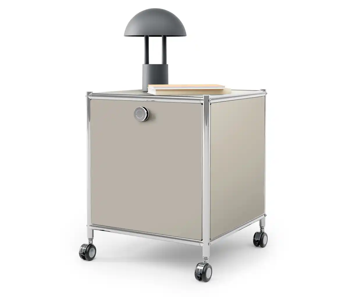 Bild 1 von Beistelltisch Metall »CN3« mit 1 Klappfach, hellgrau