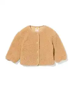 Babyjacke Teddystoff beige