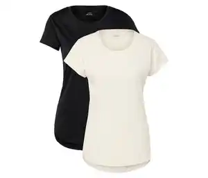 2 Funktionsshirts, schwarz/offwhite