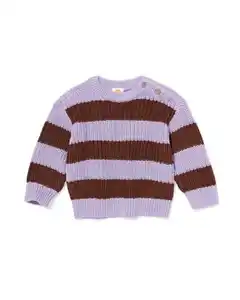 Babypullover, gestreift violett