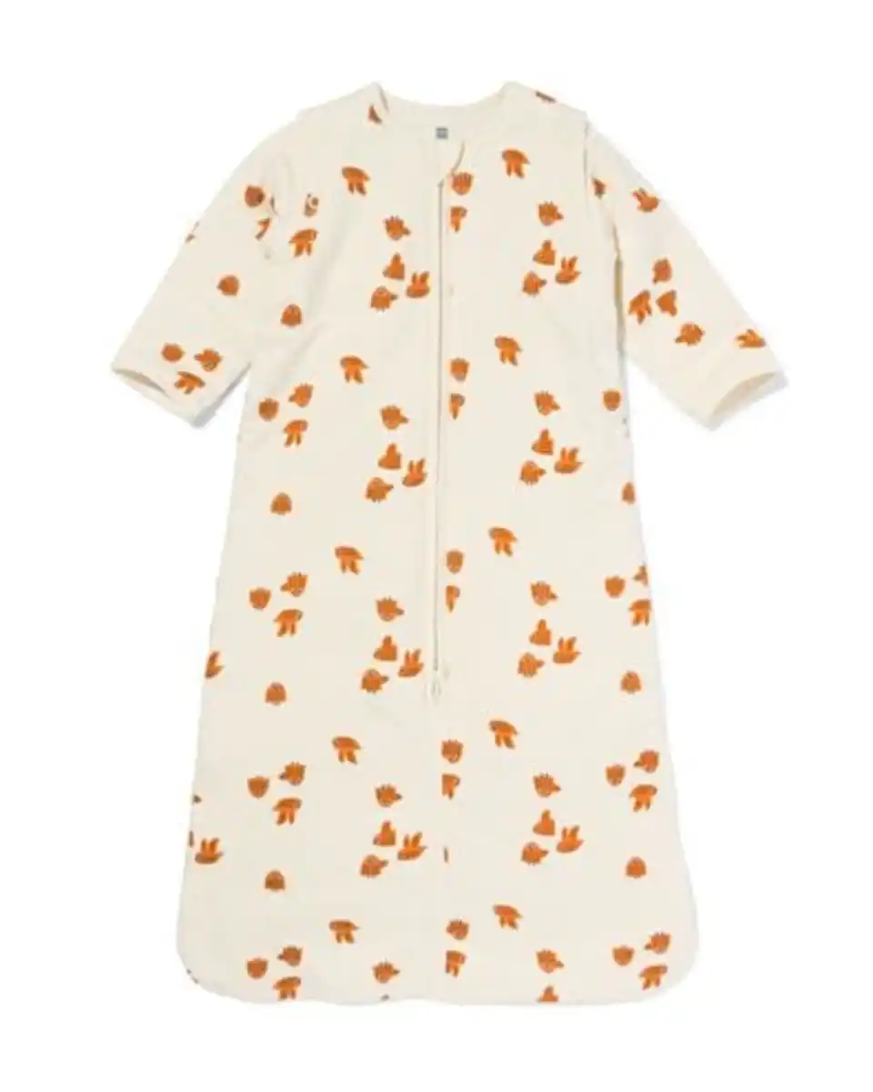 Bild 1 von Schlafsack mit abnehmbaren Ärmeln aus Baumwolle, 3,0 TOG, Eulen beige