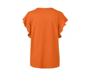 Shirt mit Volant, orange