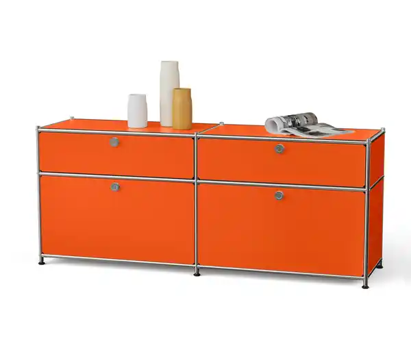 Bild 1 von Sideboard Metall »CN3« mit 2 Klappenfächern und 2 Schubladen, orange