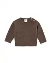 Bild 1 von Newborn-Pullover aus Merinowolle dunkelbraun