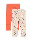 Bild 2 von Mitwachsende Babyleggings mit Rippstruktur – 2 Stück rosa