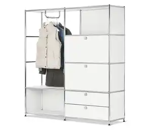 Garderobe Metall »CN3« mit 2 Klappenfächern und 2 Schubladen, weiß