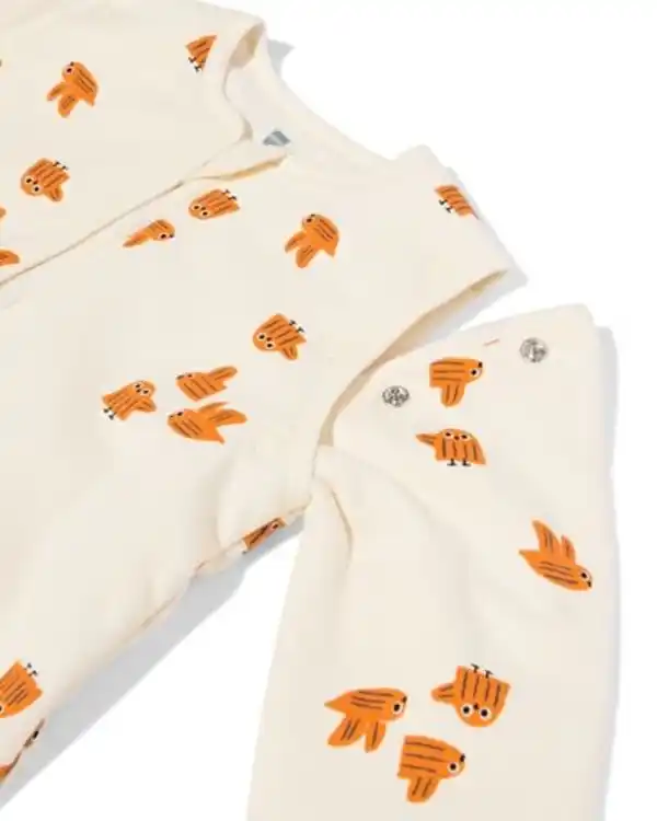 Bild 4 von Schlafsack mit abnehmbaren Ärmeln aus Baumwolle, 3,0 TOG, Eulen beige