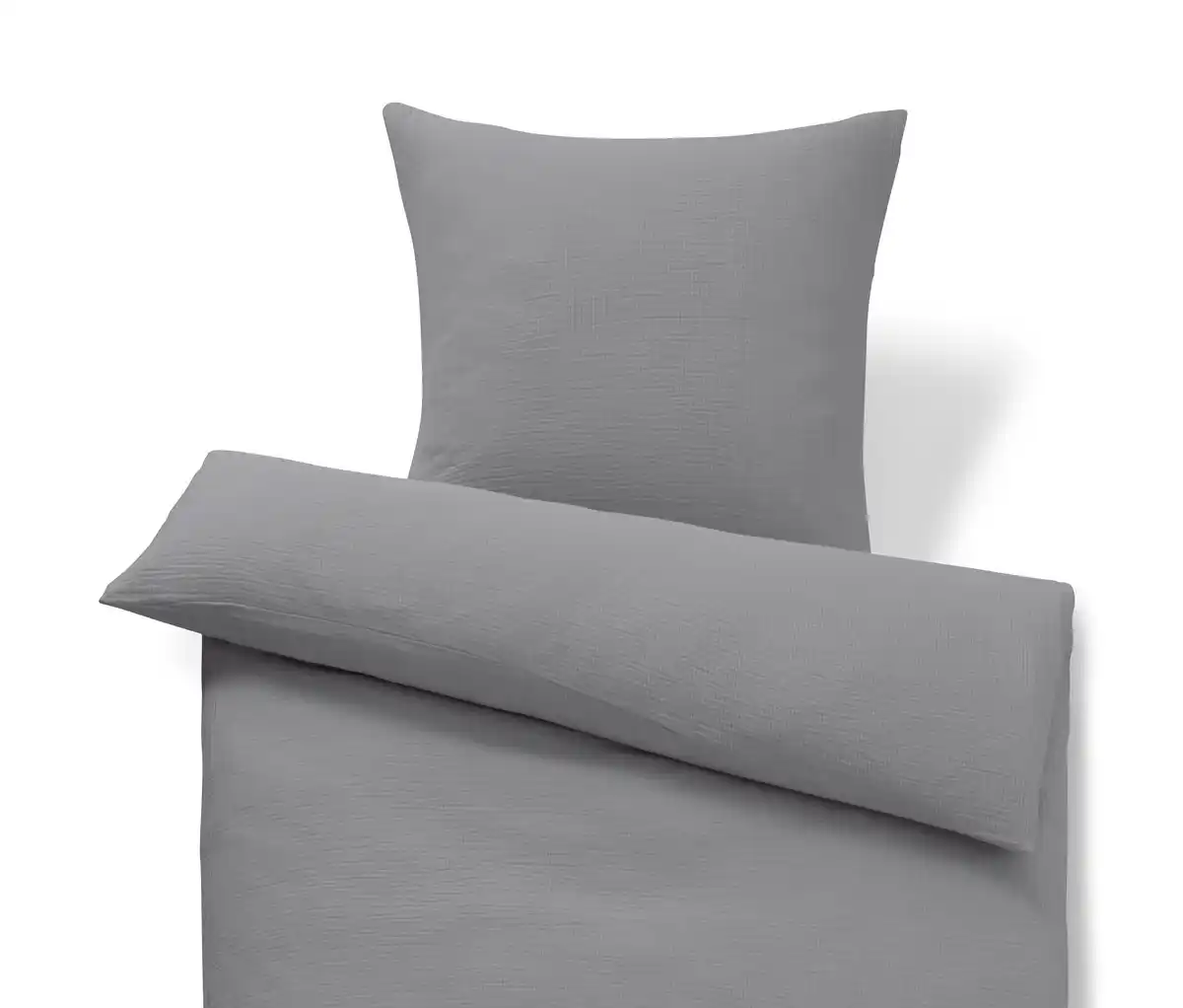 Bild 1 von Musselin-Bettwäsche, grau, Normalgröße