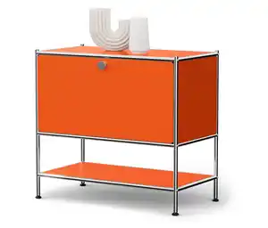 Sideboard Metall "CN3" mit 1 Klappenfach, orange