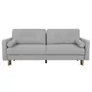 Bild 1 von Mid.you Schlafsofa Noret, Hellgrau, Textil, Birke, Buche, Hartholz, 3-Sitzer, Füllung: Silikon, Schaumstoffflocken,Polyurethan (Pur), 222x93x99 cm, Made in EU, Rücken echt, Wohnzimmer, Sofas & Couc