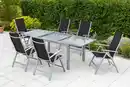 Bild 1 von Gartentisch ausziehbar Metall/Glas L: 150 - 220 cm, Grau, Silberfarben