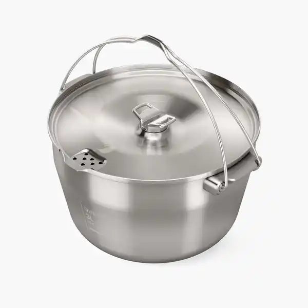 Bild 1 von QUECHUA Kochtopf für Lagerfeuer Edelstahl 4 Personen Camping - 3 Liter