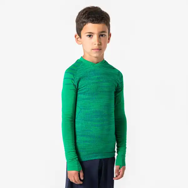 Bild 1 von KIPSTA Kinder Fußball Funktionsshirt langarm wärmend ‒ Keepdry grün