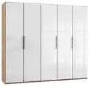 Bild 1 von Drehtürenschrank ca. 250 cm Level 36D Weiß/Eiche Dekor, Eichefarben, Weiß Hochglanz