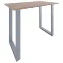 Bild 1 von Bartisch, Silber, Sonoma Eiche, Metall, Holzwerkstoff, rechteckig, U-Form, 80x102x140 cm, schnell aufzubauende und stabile Arbeitsfläche, Esszimmer, Tische, Stehtische