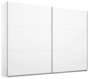 Schwebetürenschrank Oslo in Weiß ca. 261x210x59cm, Weiß