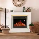 Bild 2 von Juskys Elektrokamin Rechteckig mit Heizung & Flammeneffekt 1000/2000 W Weiß