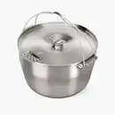Bild 1 von QUECHUA Kochtopf für Lagerfeuer Edelstahl 6 Personen Camping - 5 Liter