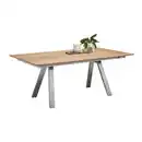 Bild 1 von Venjakob Esstisch, Eiche, Edelstahl, Holz, Metall, Eiche, furniert, rechteckig, eckig, 100x75x220-320 cm, Goldenes M, Made in Germany, Dgm, DGM-Emissionslabel, ausziehbar, in verschiedenen Größen u