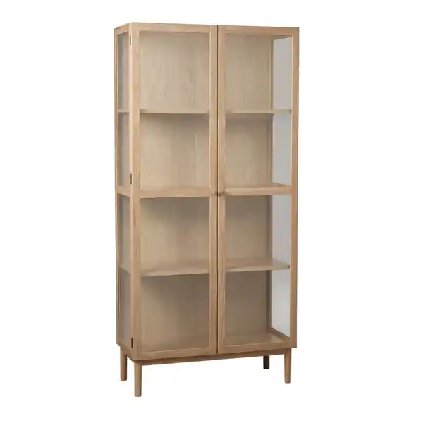 Bild 1 von Boxxx Vitrine, Eiche, Holz, Eiche, massiv,massiv, teilmassiv, 3 Fächer, 90x190x40 cm, stehend, Esszimmer, Vitrinen