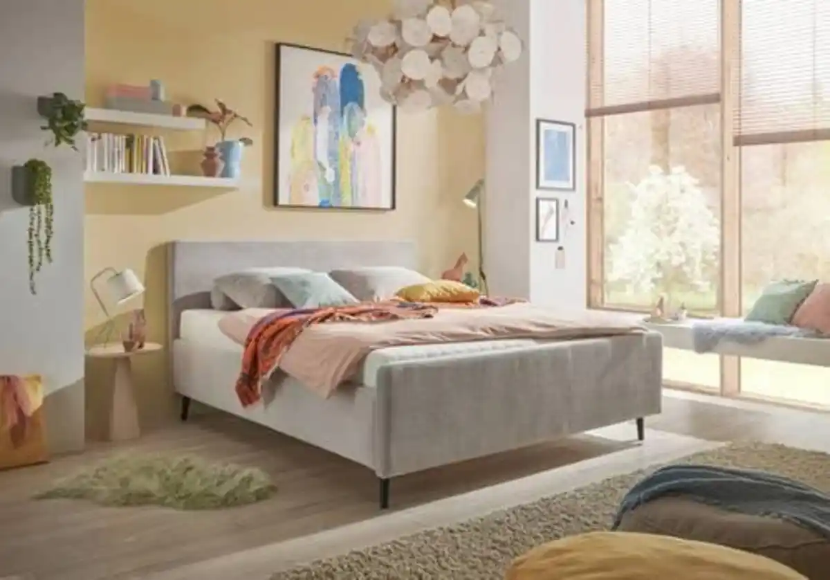 Bild 1 von Polsterbett Peach ca. 160x200 cm Hellgrau, Hellgrau