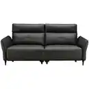 Bild 1 von Novel 2-Sitzer-Sofa, Schwarz, Leder, Echtleder, Spaltleder, Büffelleder, 191x98x101 cm, Relaxfunktion, Wohnzimmer, Sofas & Couches, Sofas, Ledersofas