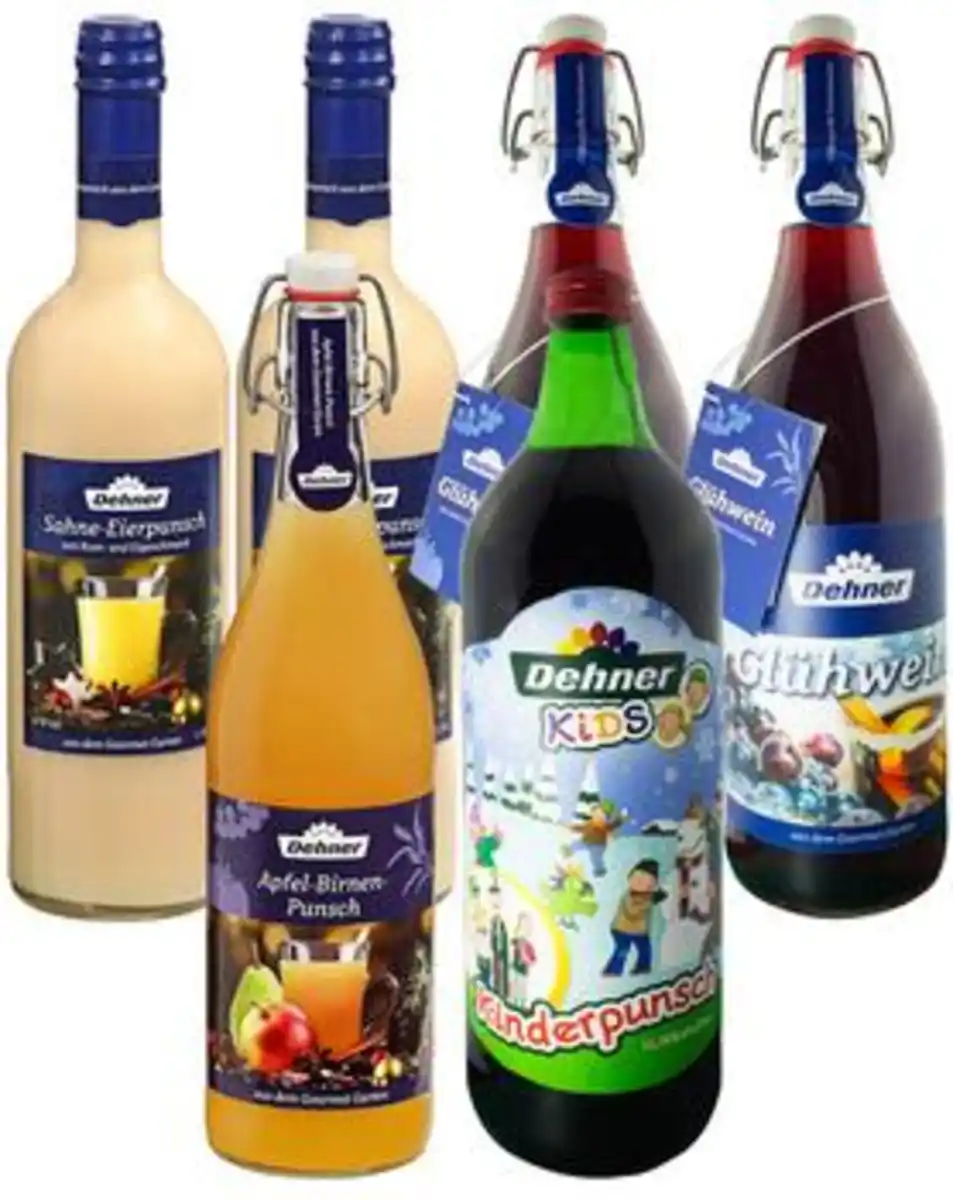 Bild 1 von Dehner Glühwein + alkoholfreier Punsch, 6er-Set