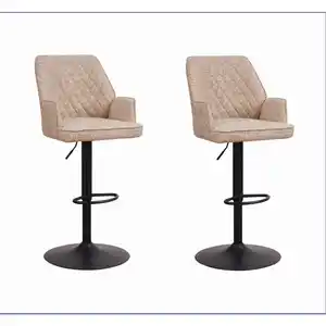 Mid.you Barhocker-Set, Weiß, Textil, 54x100x58 cm, gastro- und objekttauglich, Sitzfläche 360° drehbar, Esszimmer, Barmöbel, Barhocker