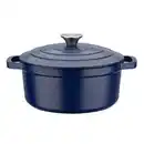 Bild 1 von GSW Kochtopf Blue Magic, Dunkelblau, Metall, 2,2 L, ISO 9001, backofengeeignet, kratzfest, hitzebeständige Griffe, rostfrei, hitzebeständig, geschmacksneutral, PFOA-frei, optimale Wärmeverteilung,